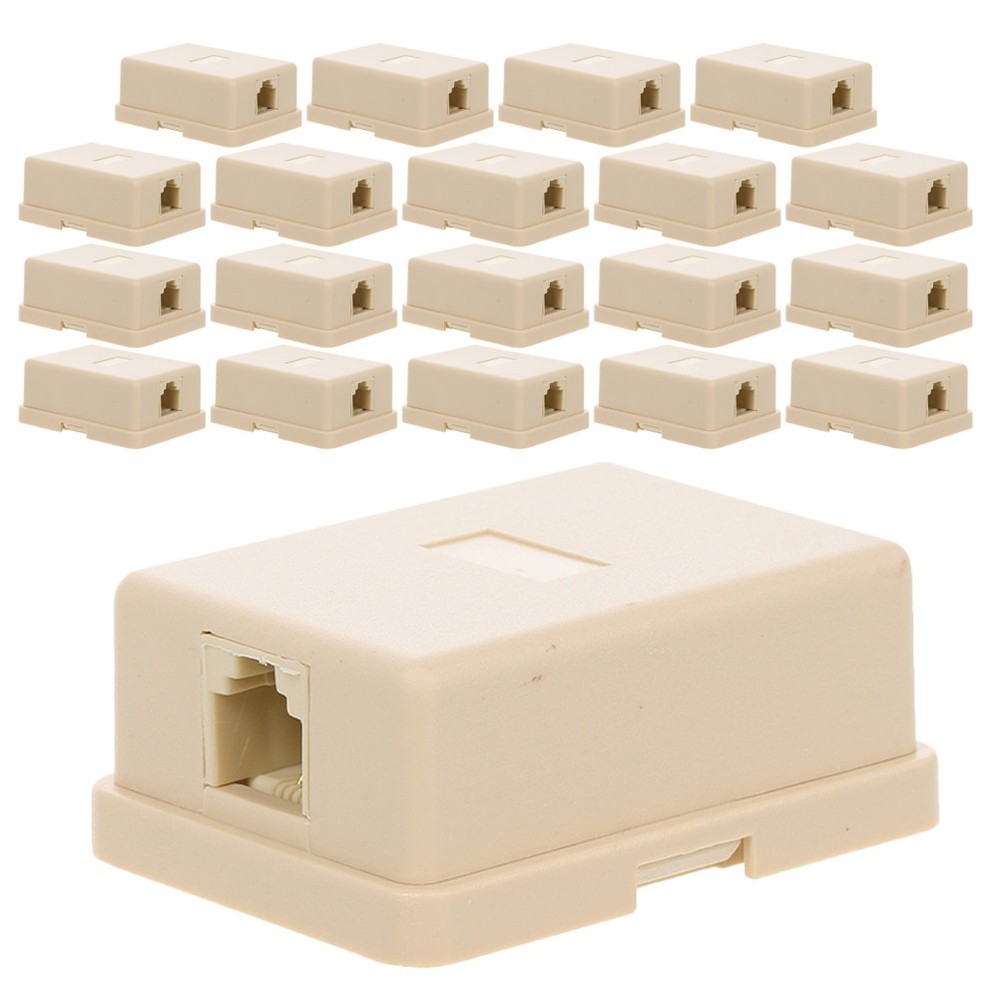 20 Pcs Telephone Accessories Plastic Junction Box Cable Splitter
