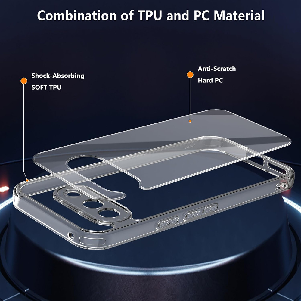 Designed for Google Pixel 10A Case with 2 Pack Tempered Glass Screen Protector.A