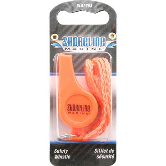 Safety Whistle with Lanyard - Orange