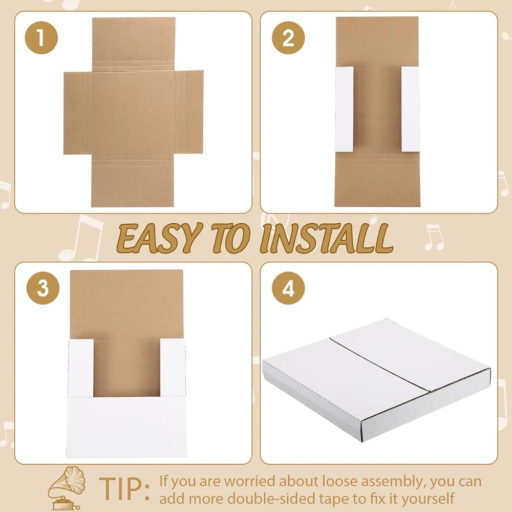 100 45 RPM Premium Record Mailers Book Box Variable Depth Shipping Mailer