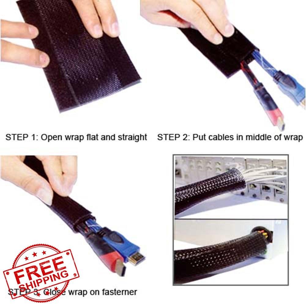 Electriduct 2.5" Side Entry Cable Wrap Black 10ft