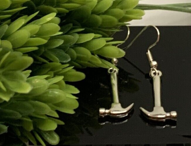 Hammer Earring, Tool Earrings, Gift Idea, Carpenter Earrings, Tools