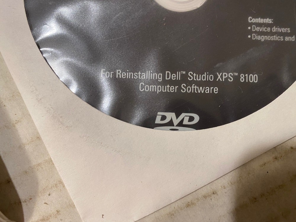 Dell Studio Xps Reinstall Guide With Extras , Belkin Transfer Cable , Windows 7