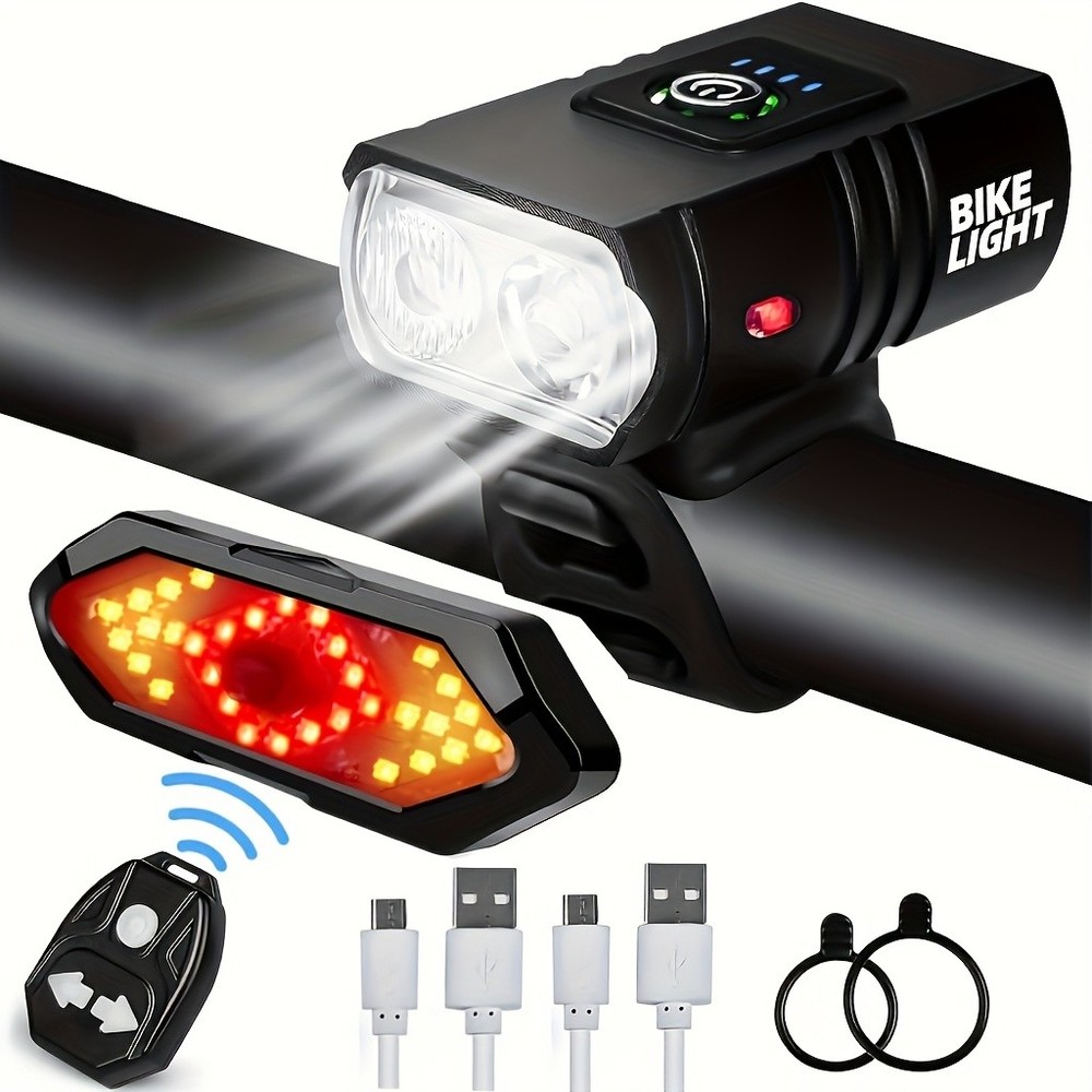 High - Brightness 3LED Bicycle Light Set with 6+5 Modes