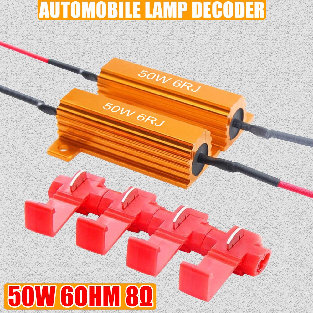 2-Pack 3157 3357 Load Resistor - Fix LED Turn Signal Hyper Flash Error