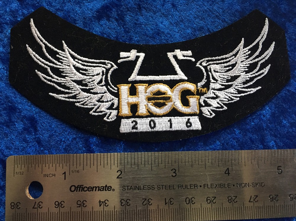 HOG HARLEY DAVIDSON OWNER'S GROUP PATCH 2016 ROCKER WINGS HANDLEBARS