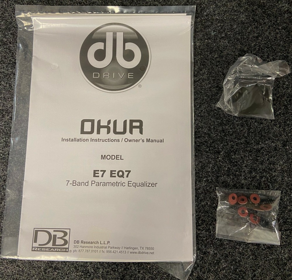 DB DRIVE OKUR E7 EQ7 7-BAND PARAMETRIC EQUALIZER 3 RCA OUTPUTS FRONT/REAR/SUB