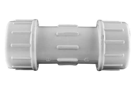 Schedule 40 PVC Compression Coupling 3/4 in in, White