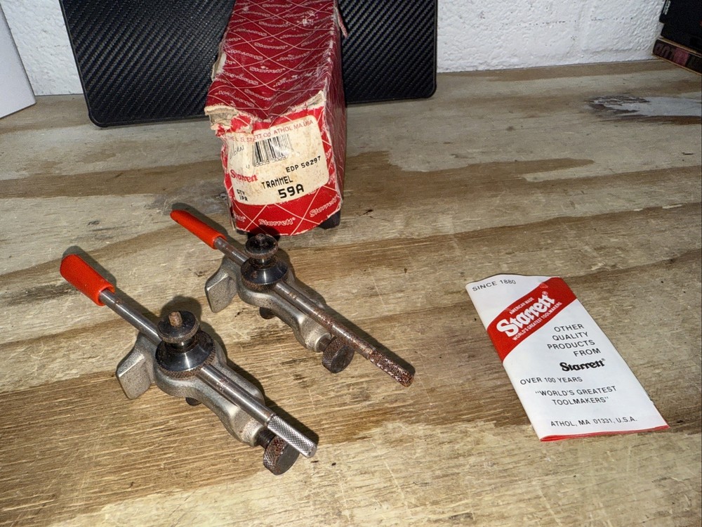 Starrett 59A Trammels with Points - READ DESC - PRE OWNED!
