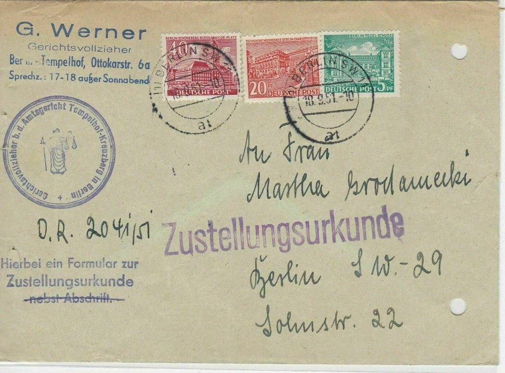 German Postal History Stamps Cover Ref: R4597