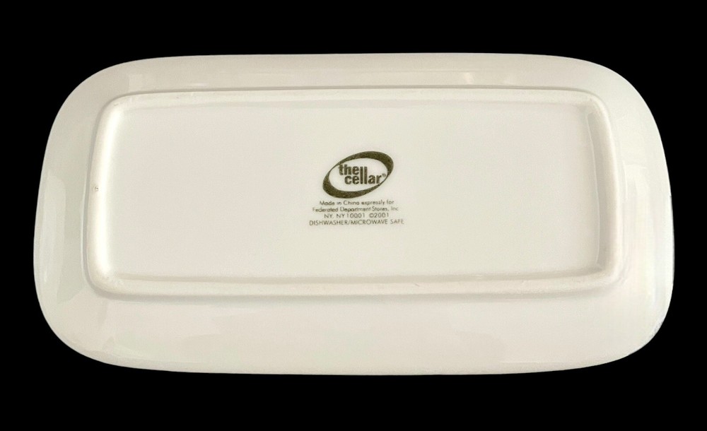 The Cellar Whiteware Classic Covered Butter Dish Excellent Condition