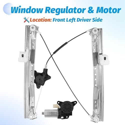 Front Left Driver Side Power Window Regulator with Motor Compatible with Dodge