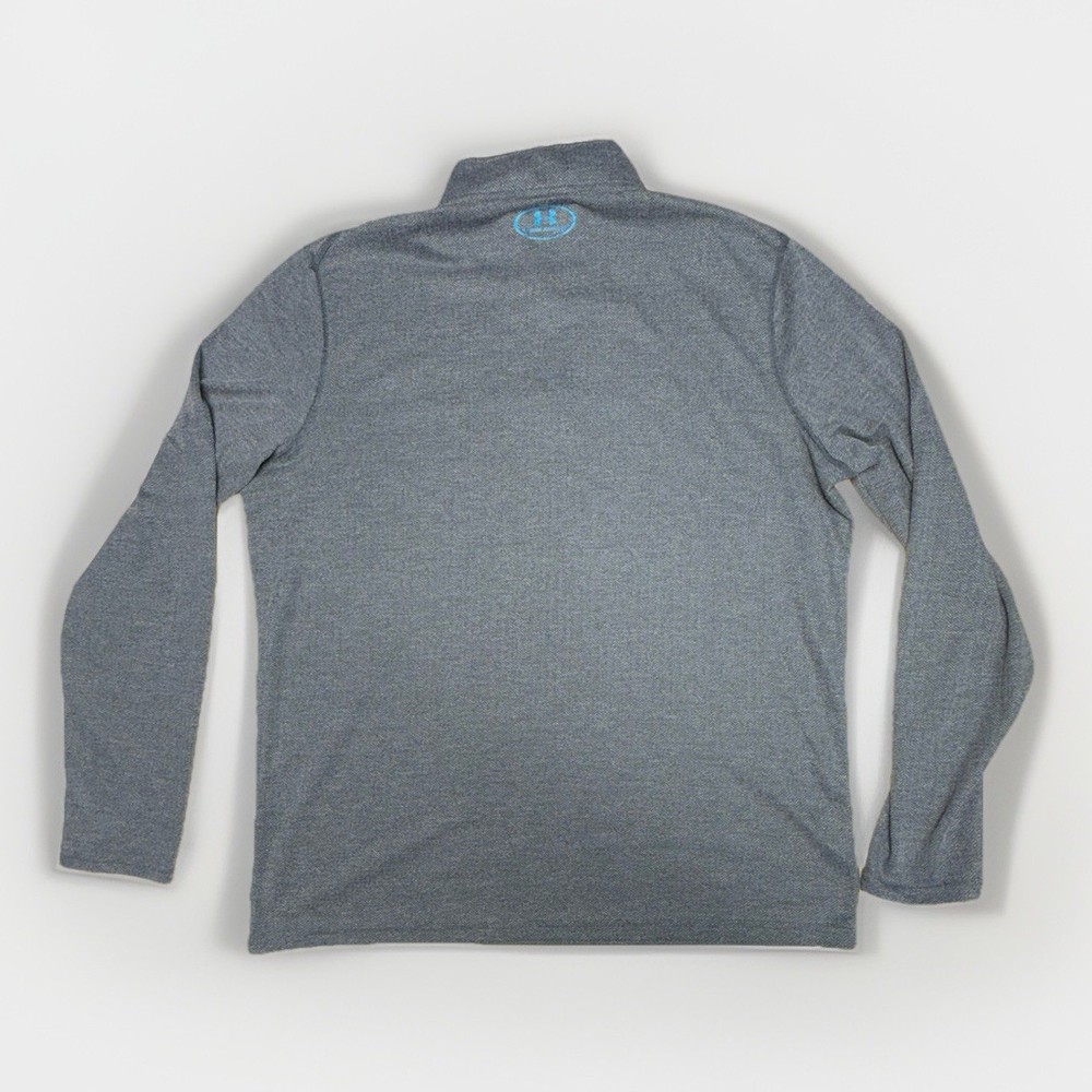 Under Armour 1/4 Zip Pullover Mens Large Gray Threadborne HeatGear Herringbone