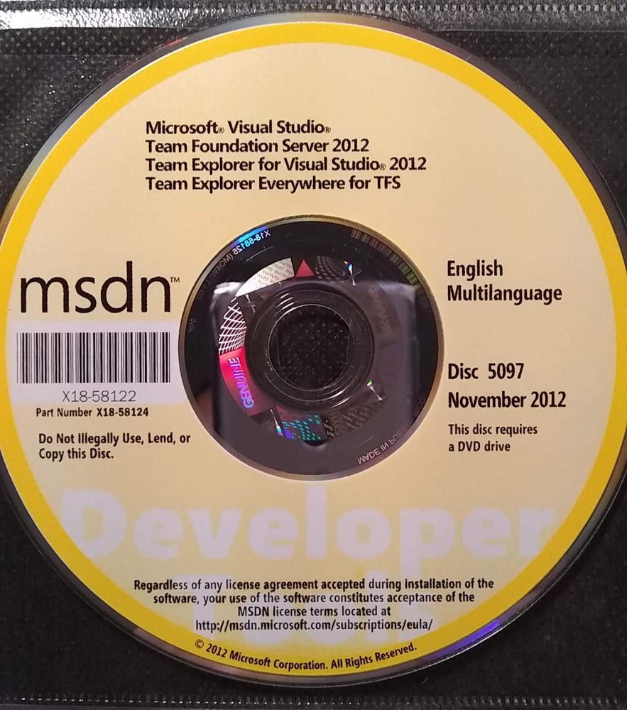 Microsoft Visual Studio Team Foundation Server 2012 Team Explorer w/ License