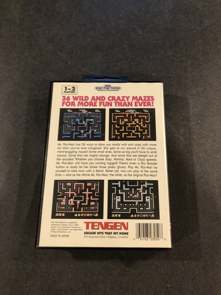 Ms pacman genesis Case Only