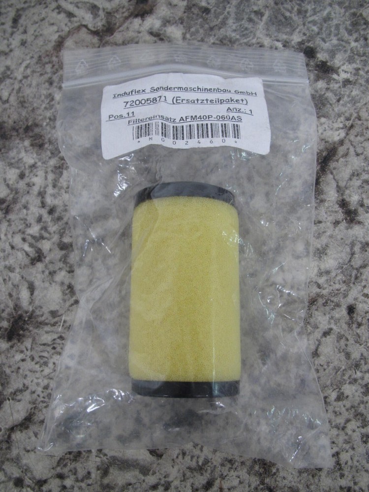 New Induflex / SMC AFM40P-060AS / 72005871 Mist Separator Filter Element
