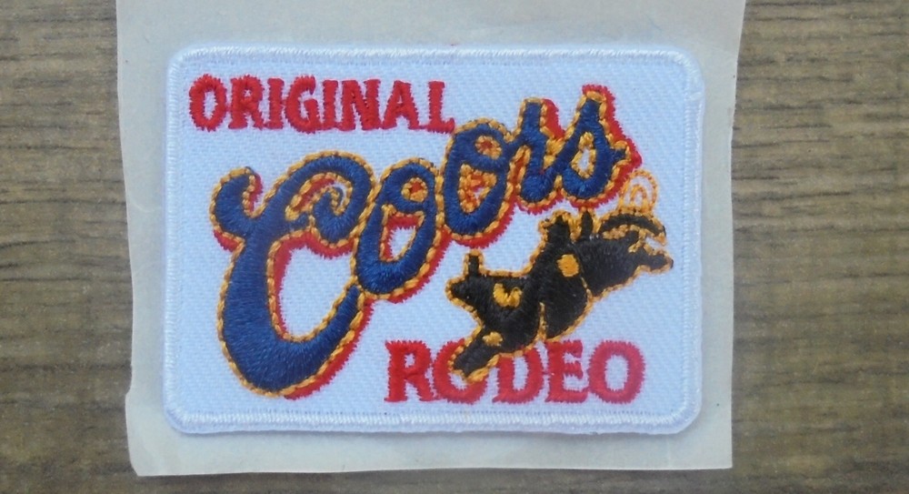 Original Coors Rodeo Adhesive back Patch 2x 1.75