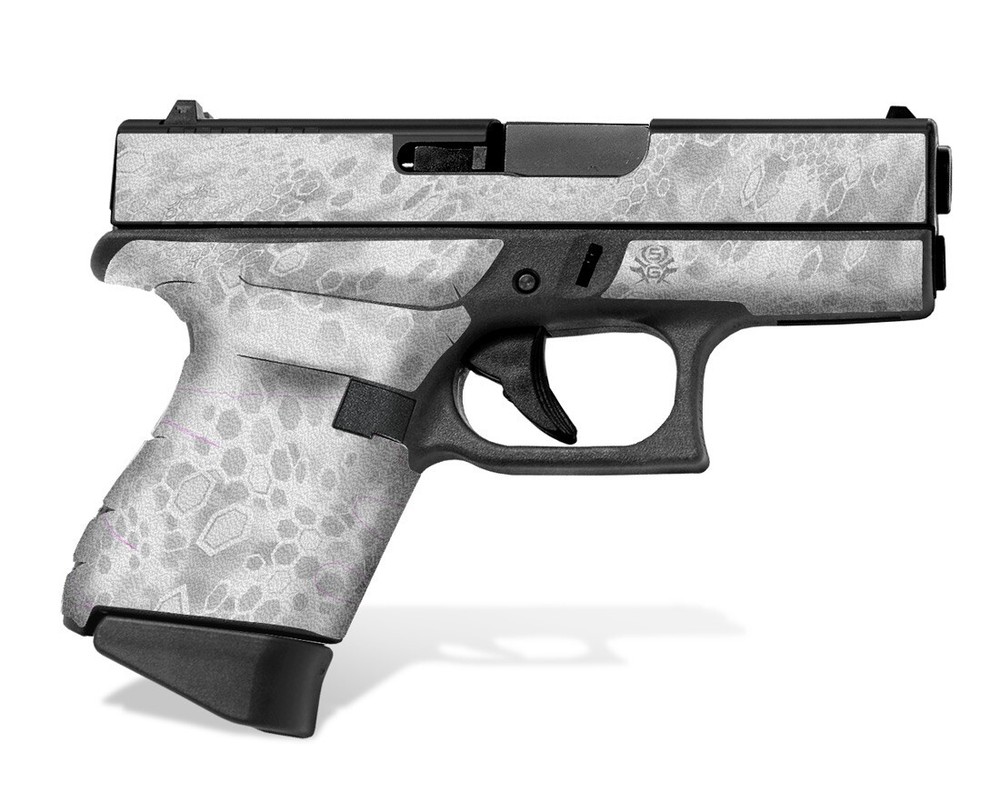 Glock 43X Decal Grip - Cryptic Camo (White)