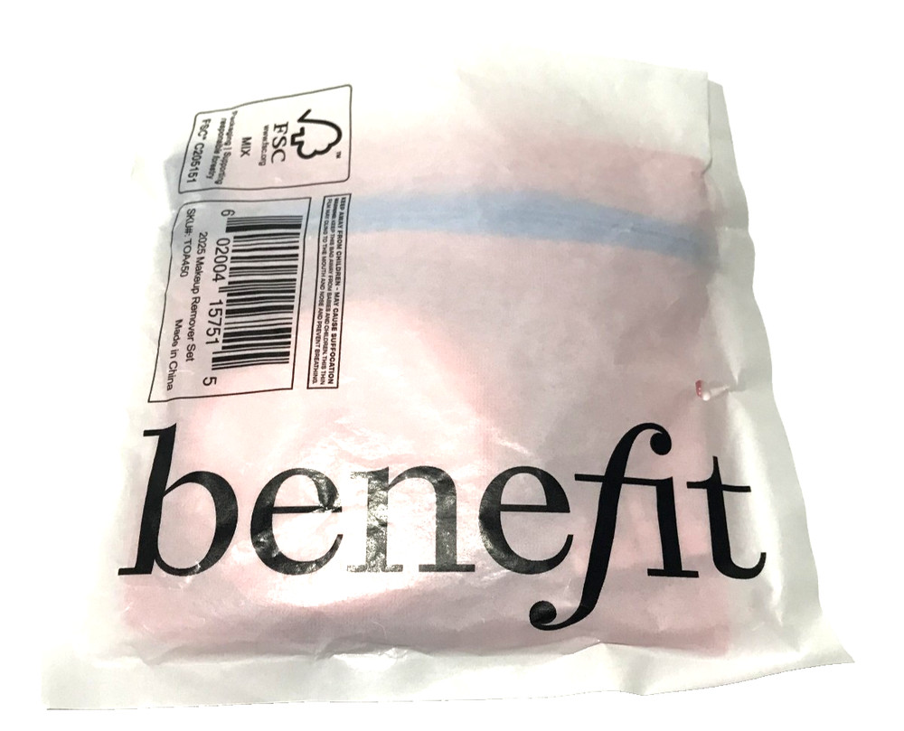 Benefit Makeup Remover Pad Bag Storage Bundle Reusable 70% Bamboo