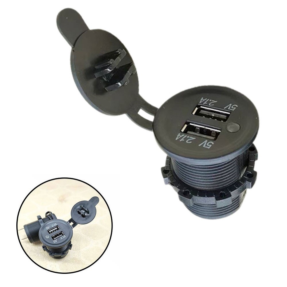 USB Socket Dual USB Chargers For 12-24V Voltage Vehicles USB Data Cable
