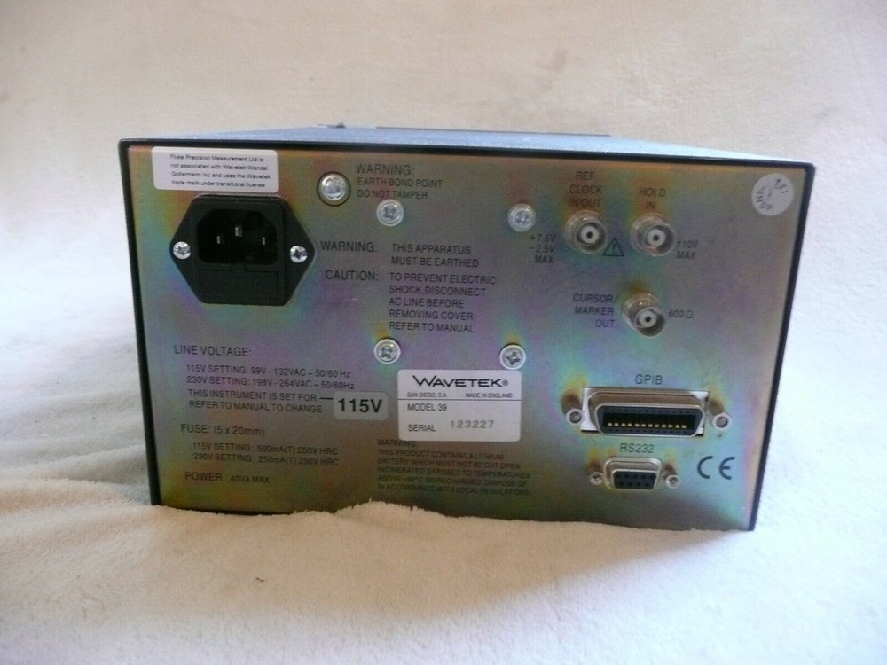 Wavetek Model 39 30MS/S Universal Waveform Generator 18-28C.Tested Make Offer!!!