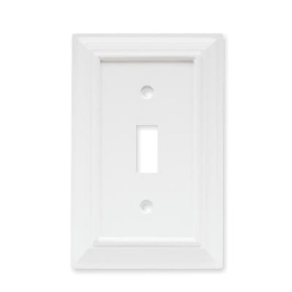 (5 Pack) Bright White Architectural Single Switch Wall Plate