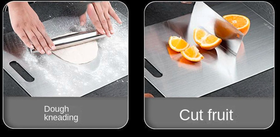 Stainless Steel Panel and Chopping Board Kitchen Double sided cutting Board