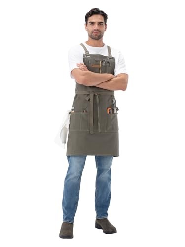 Unisex Grilling Apron, Olive, One Size