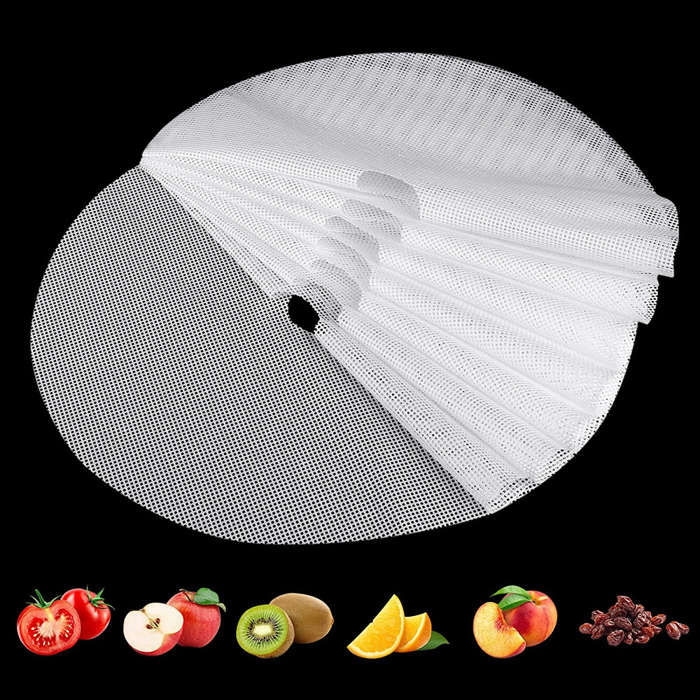 8 Pack round Silicone Dehydrator Sheets Premium Non Stick Silicone Mesh for