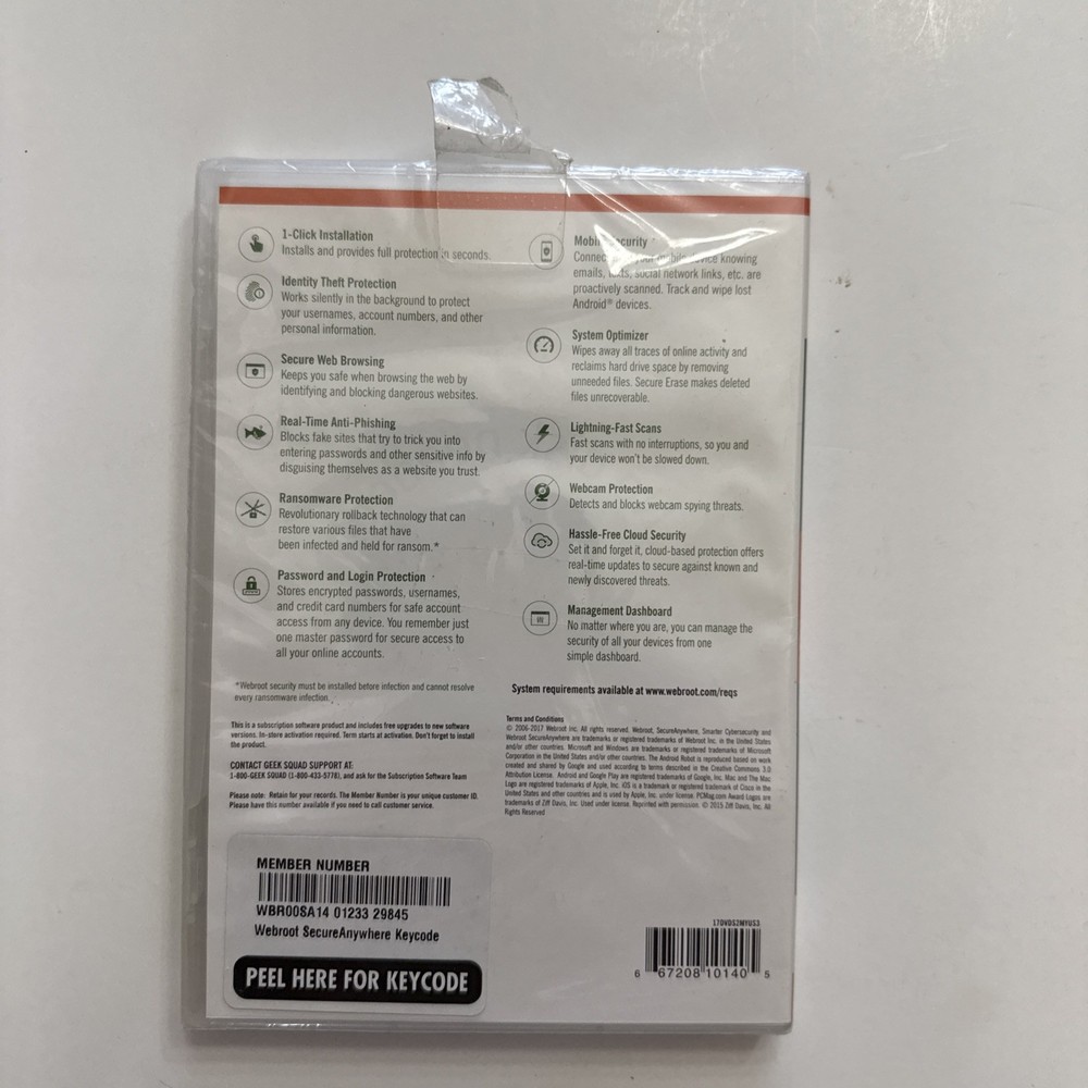 Webroot Internet Security With Antivirus For PC, Mac & Android - Windows 10 Comp