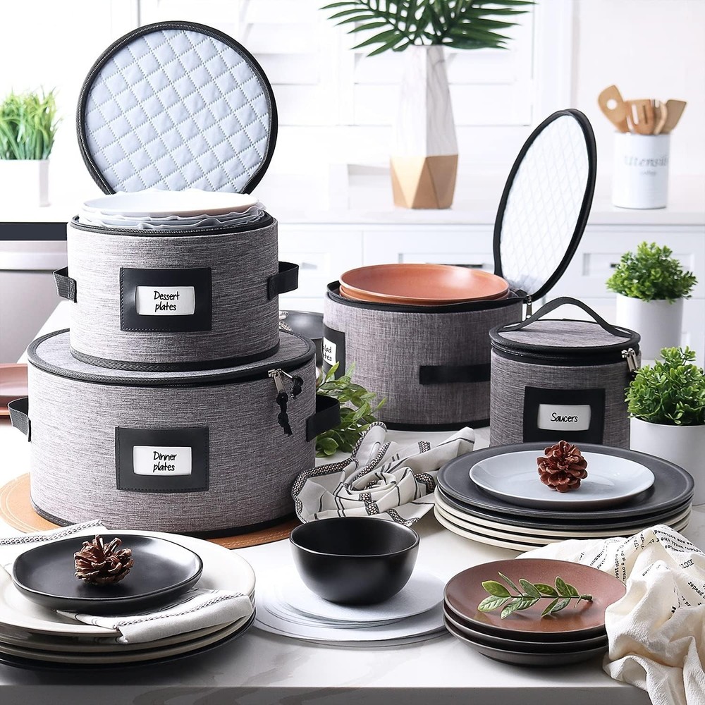 Fine China & Dish Storage Organizer Set