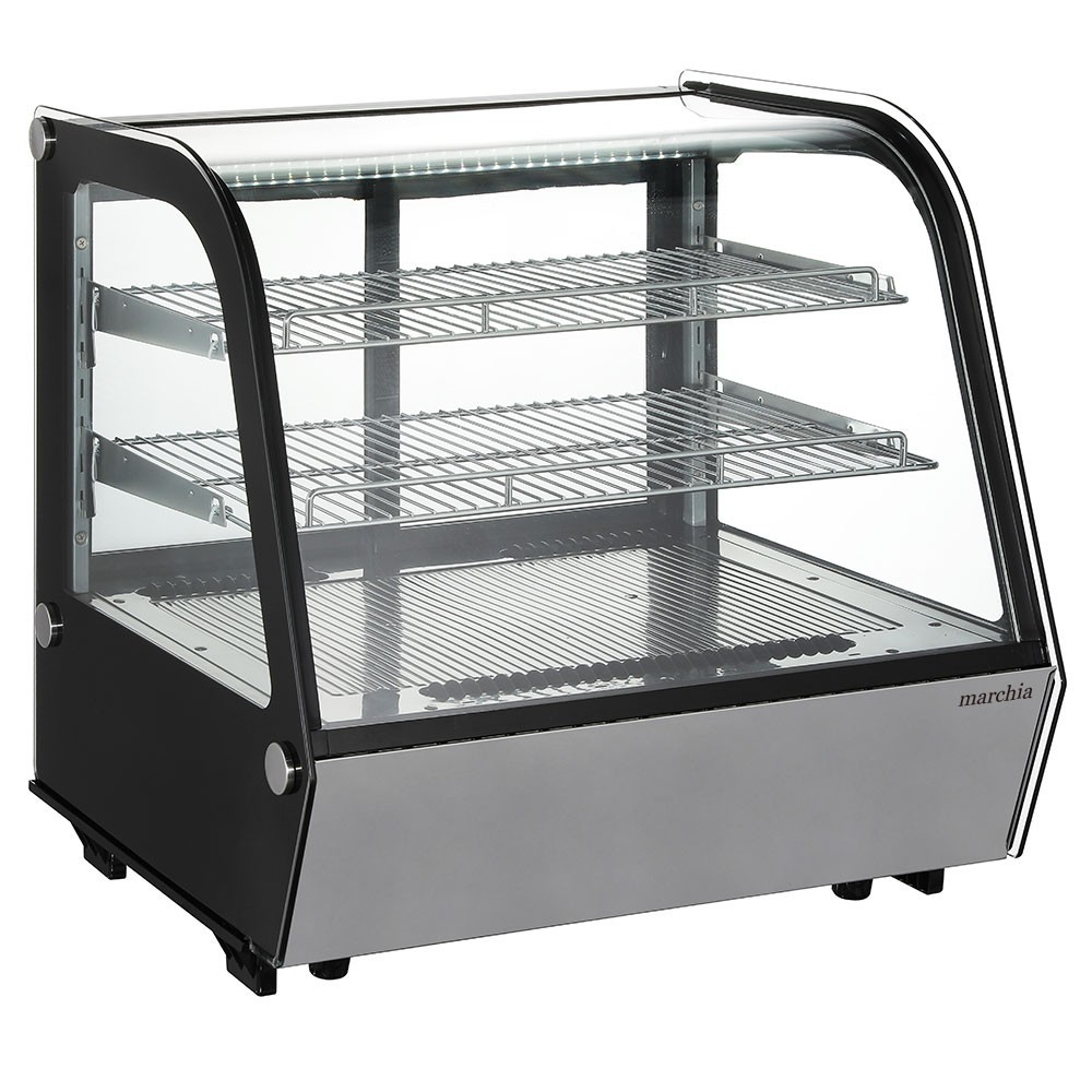 28” Refrigerated Countertop Display Case, Curved Glass, S/S Front