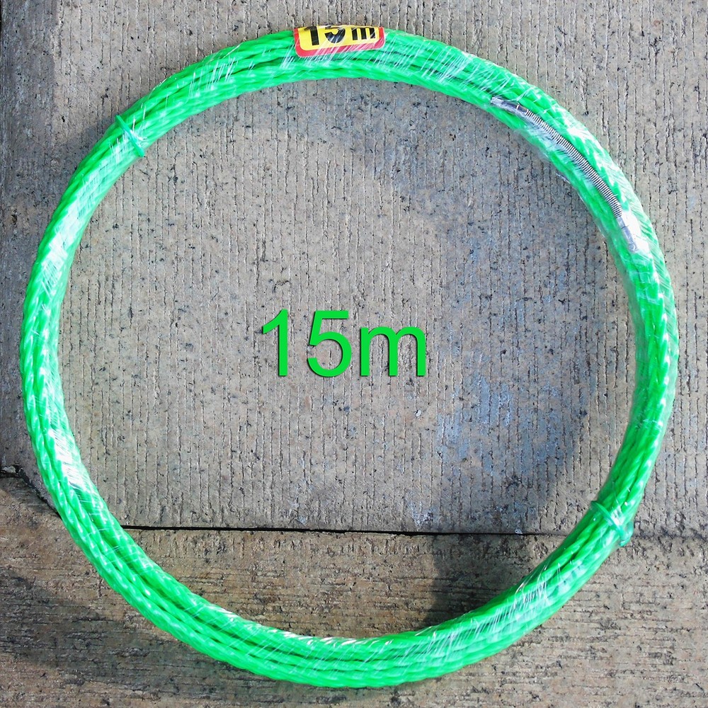 15m Fishing Tape Electrical Wire Threader Wire Puller for Pulling Wire Line (...