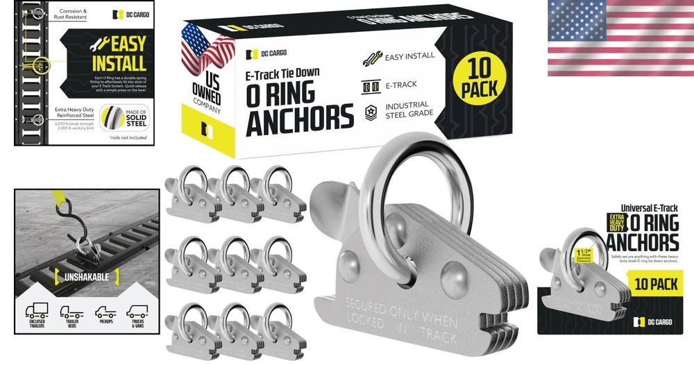 Heavy Duty O Ring Pack 10 - 6000Lbs Strength