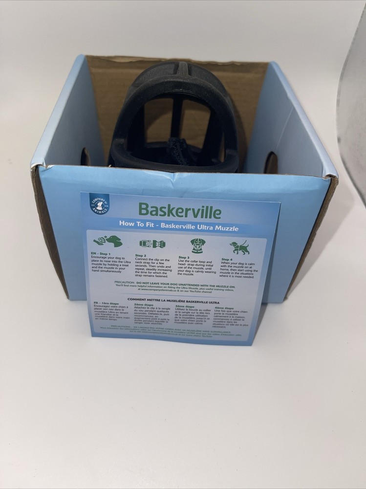 Baskerville Ultra Dog Muzzle. Size 3. Open Box.