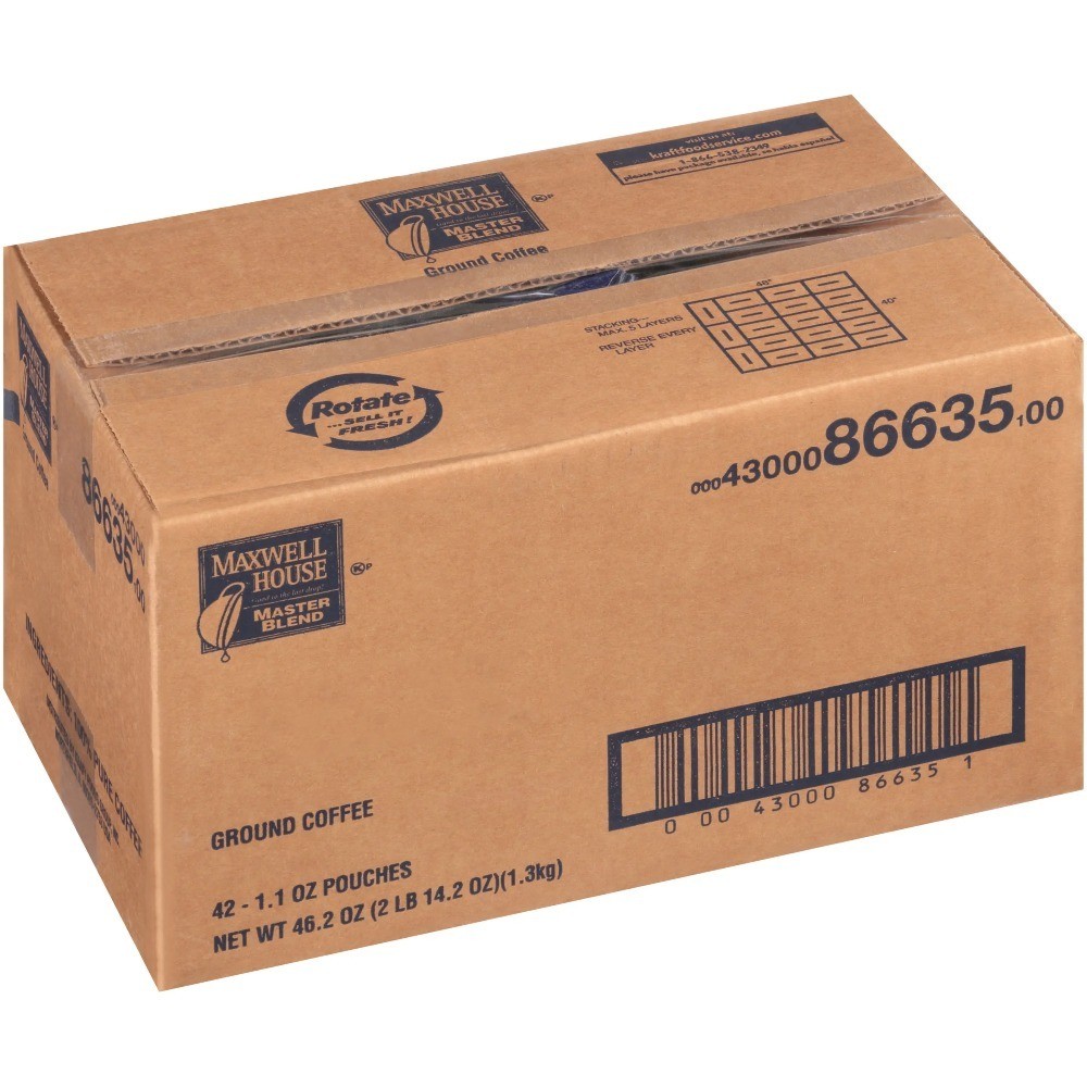 Ground Coffee Single Serve Packets 1.1 oz. 42 Count Case Bulk Commercial Use