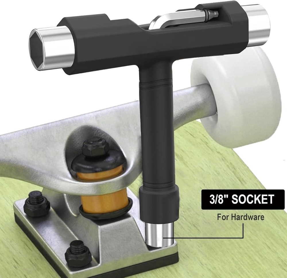 Multi-Function T Tool for Skateboards and Roller Skates - Lightweight & Handy