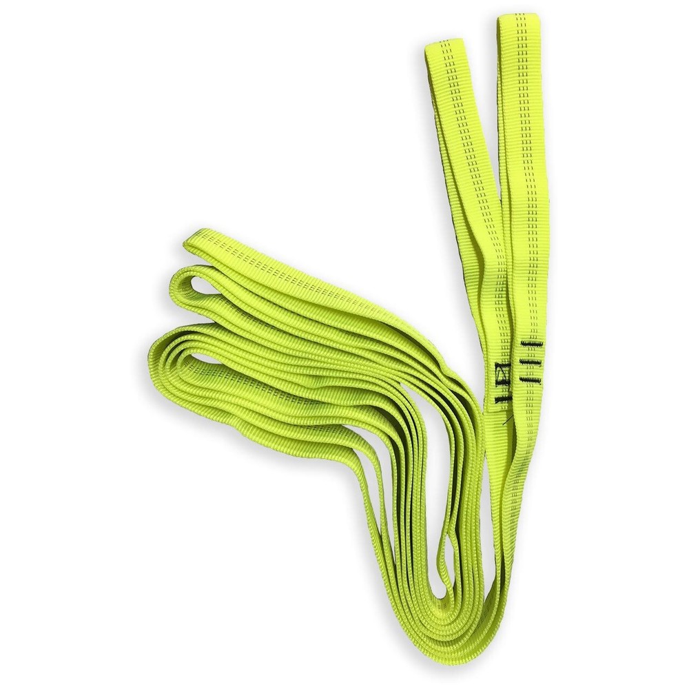 Rescue Sling with 8" End Loops - Lime Yellow