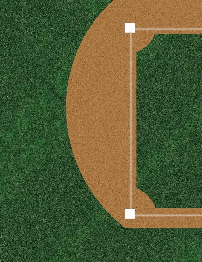 O Scale Baseball Field Model Train Scenery Sheets – Train Layout Feature