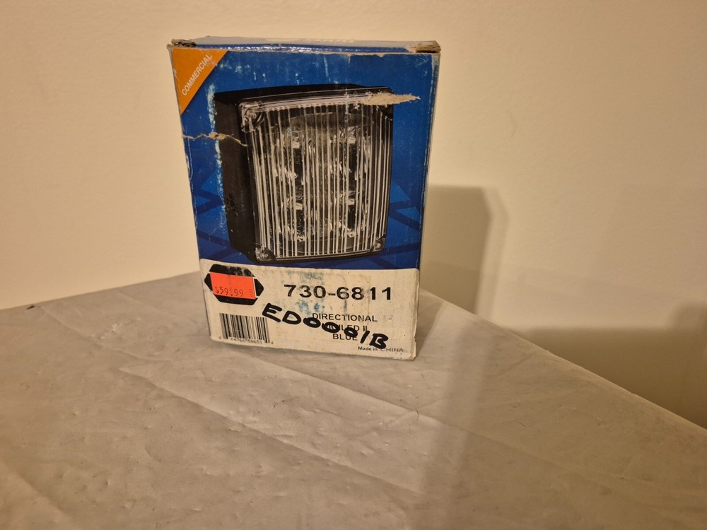 ECCO Directional Blue LED Strobe Light VigiLED II w/ Mount Bracket ED0001B