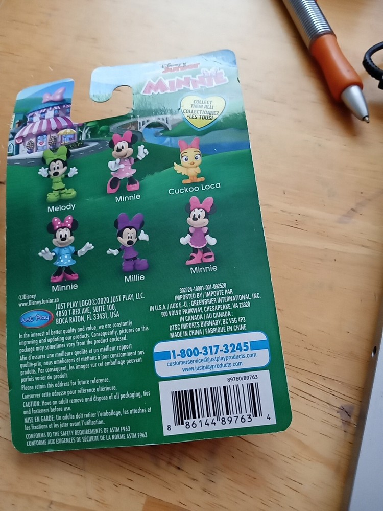 Disney Junior Mickey & Minnie Mouse 2.5" Tall Plastic Figures New, Unopened