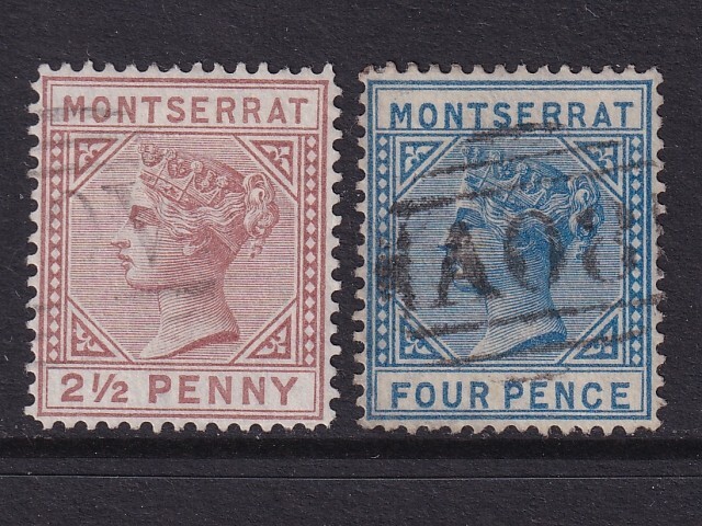 Montserrat 1880 SG 4-5 CANC VF