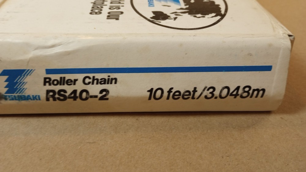 Tsubaki RS40-2 Roller Chain 10'/3.048m long Double Roller Chain