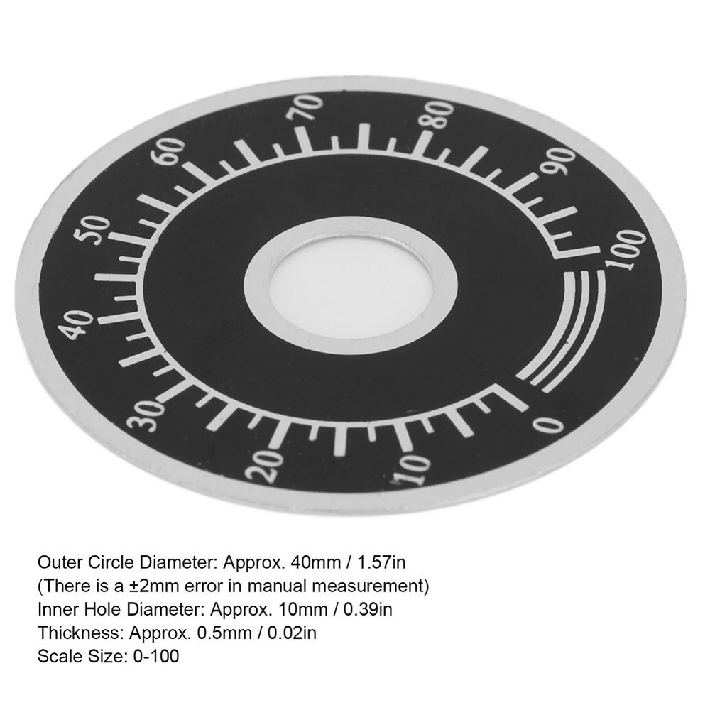 10pcs Potentiometer Knob Replacement Dial Plate for Variable Transformer