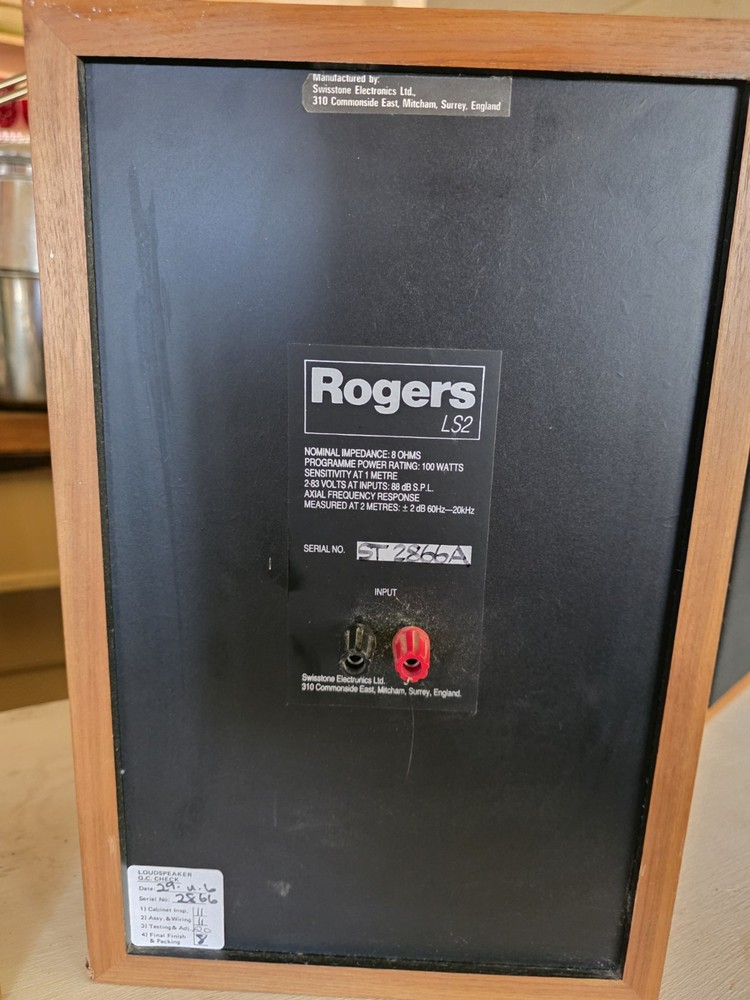 Rogers Speakers LS2 - Matching Serial Set - Walnut