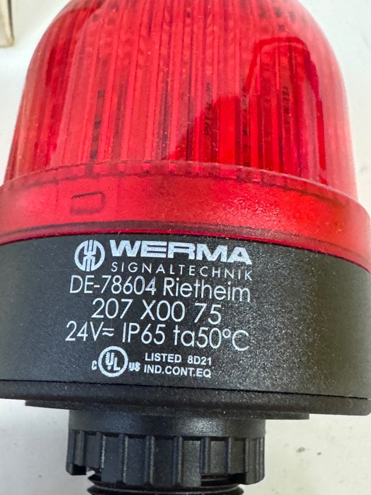 New Werma DE-78604 Stack Light Base Red Flashing Beacon