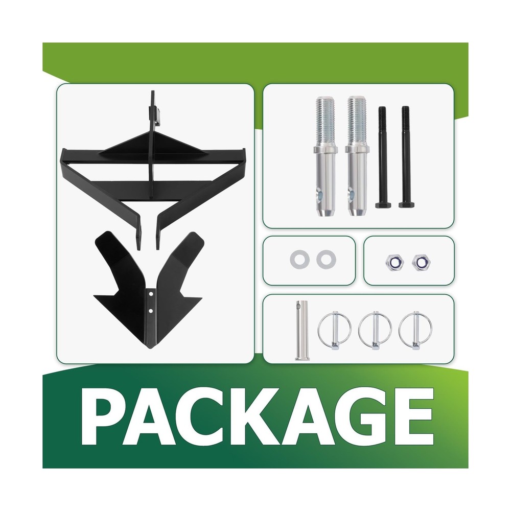3 Point Middle Buster Plow Compatible with Category 1 Three-Point Quick Hitch...