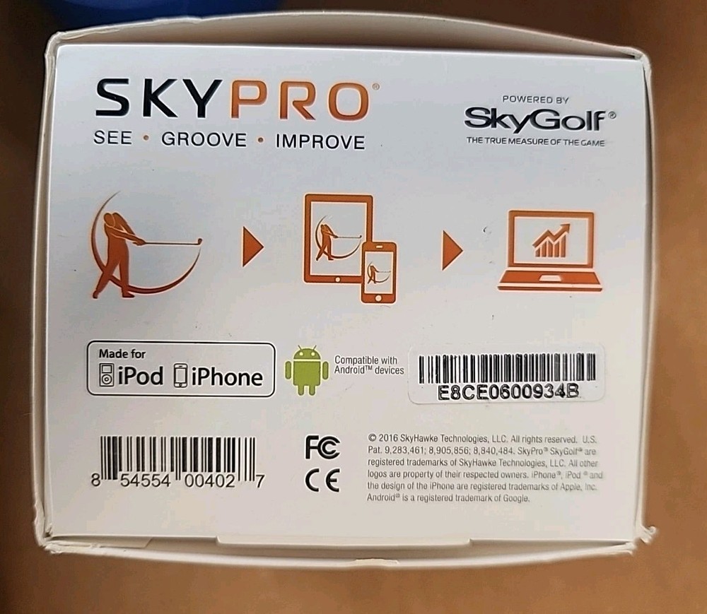 Skypro Golf Swing and Putting Analyzer by SkyGolf. iPhone IOS 8+ or Android 4.1+