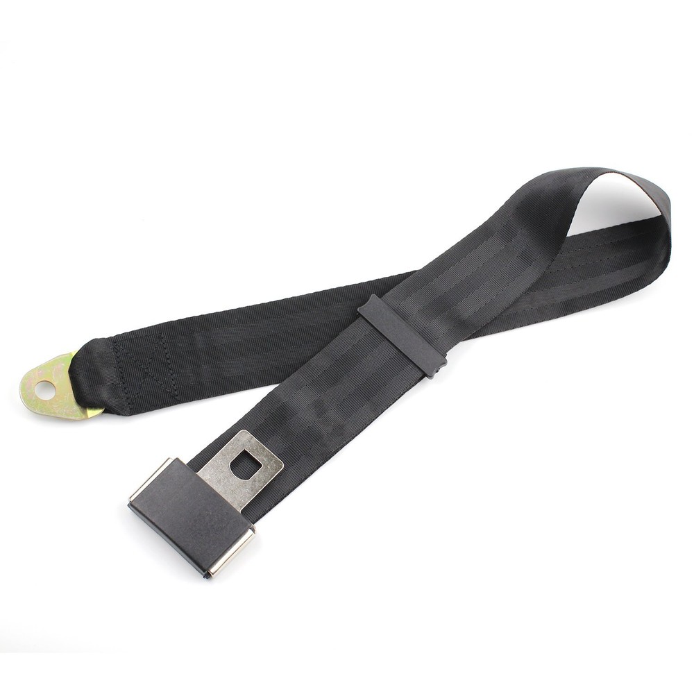 2 Pack Black Universal 2 Point Retractable Adjustable Car Seat Belt