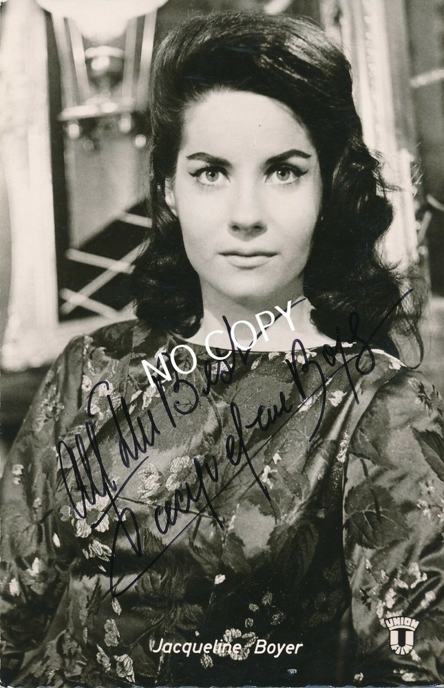 100% Original Autograph Card Signed by Jacqueline Boyer E1.24
